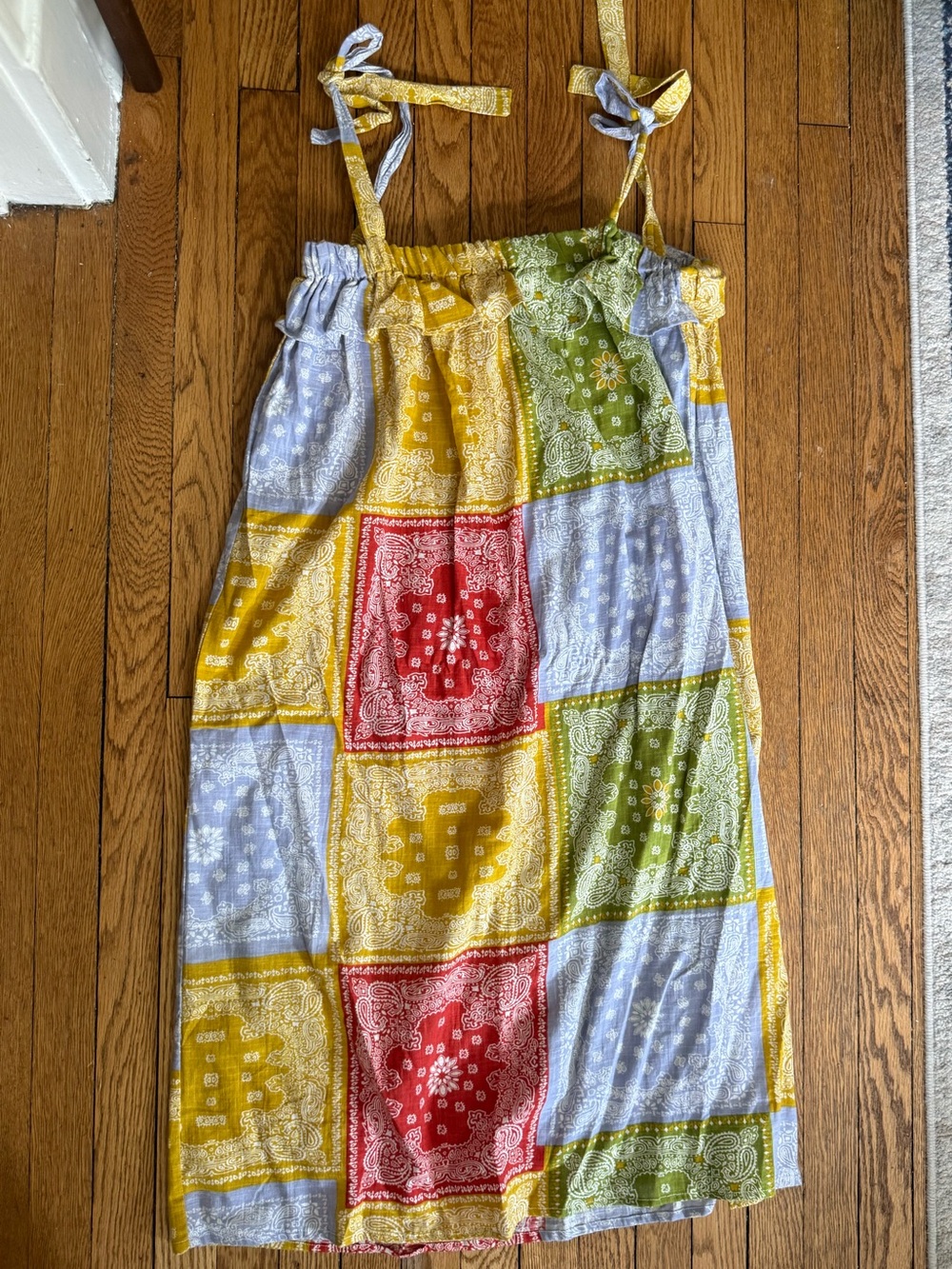 Compania Fantastica Bandana Print Tie-Shoulder Dress - Size Medium - NWT